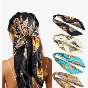 Women Head Scarf Bandanas (4 Pack)